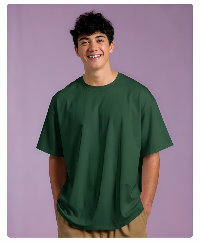 Classic Oversized Moss Green T-Shirt